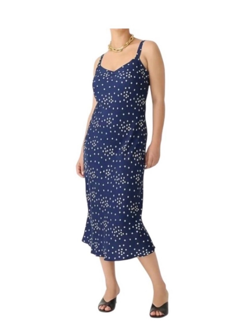 NWT J.CREW Gwyneth Midi Navy Floral Slip Dress
